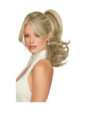 Curly Ponytail Extension 13” Clip-In Claw Light Ash Blonde